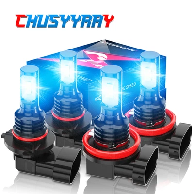 Para 2007-2015 Acura RDX-4X LED DRL luz de circulação diurna + lâmpada de neblina 8000K azul - Imagem 1 de 4