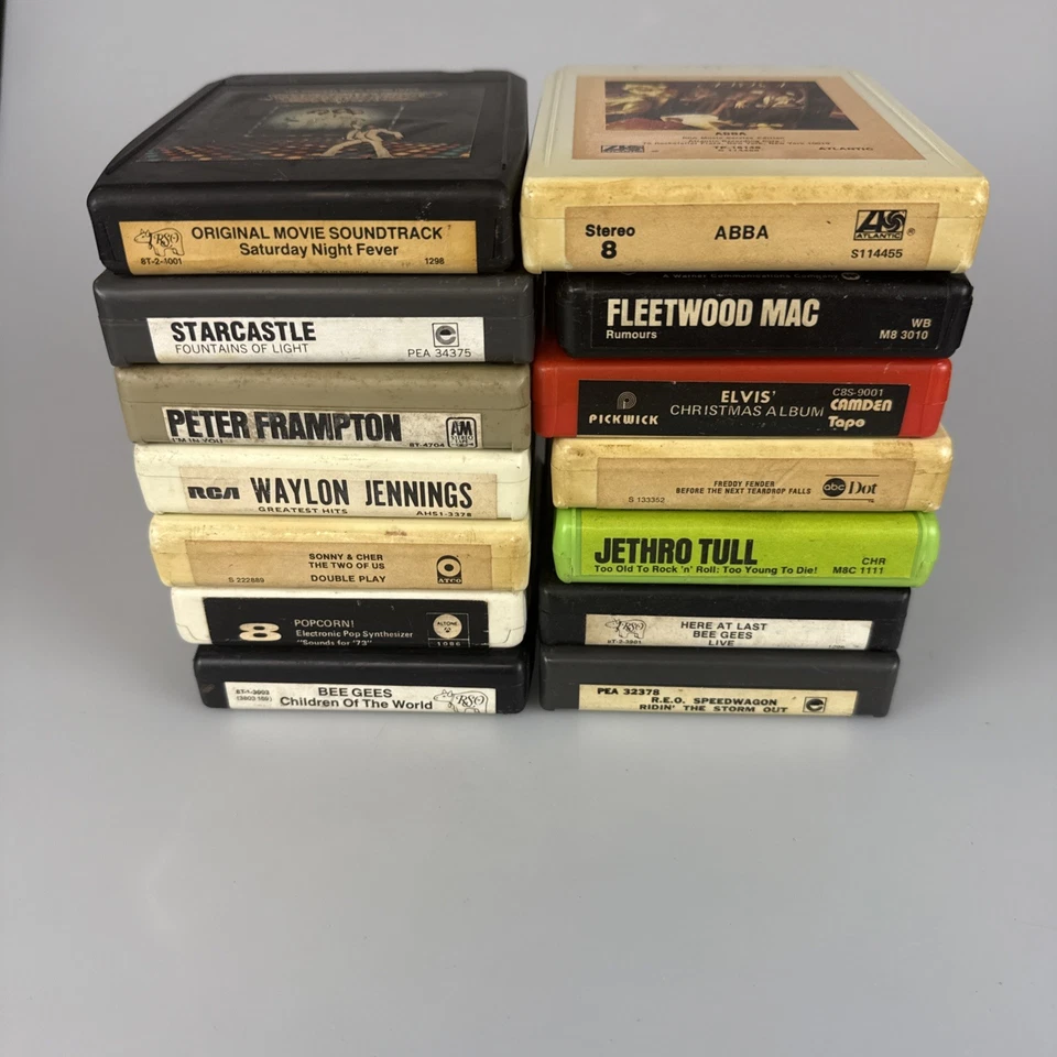 Lot of 14 rock-Country 8-track tapes ABBA, Waylon, Jethro Tull And So On - Image 1 of 1