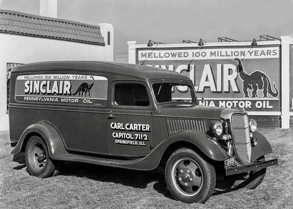 CARL CARTER SINCLAIR MOTOR OIL SERVICE GAS STATION SPRINGIELD ILL.  5x7 REPRINT - Image 1 of 1
