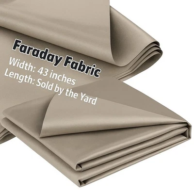 法拉第织物按码军用级 EMP 防护 WiFi GPS RFID 阻断 43 英寸宽 — 第 1/4 张图片