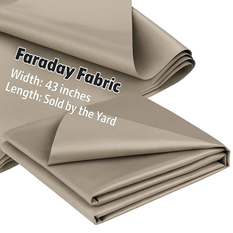 Ткань Faraday в ярдах военного класса защита от электромагнитного излучения WiFi GPS RFID блокировка ширина 43 дюйма - Изображение 1 из 4