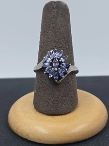 Djoy Sterling Silver And Tanzanite Ring Size 8 - Picture 1 of 6