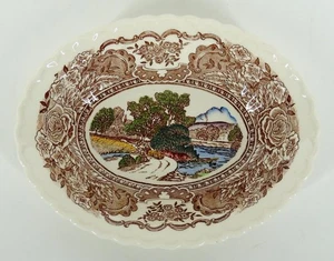 Vernon Kilns California Keramik 1860 Muster Gemüse Servierschale Fluss Szene - Bild 1 von 5
