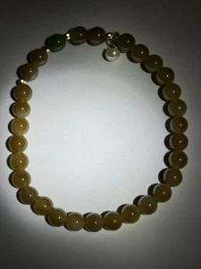 HT4 Natural Hetian Jade caramel bracelet HT4天然和田玉焦糖手串 - Picture 1 of 24