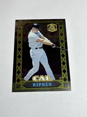 Cal Ripken 1998 Topps Stars 'N Steel #15 Gold Border SP Baltimore Orioles - Image 1 of 2