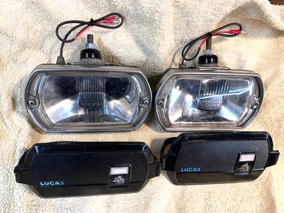 LUCAS LR8 SPOT LAMPS WITH COVERS AND STRAPS ROVER P5 P6 RANGE ROVER LDB306 - Image 1 of 4