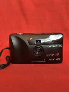 Olympus AF-10 Mini 35mm Film Point and Shoot Camera Black Tested & Working - Picture 1 of 11