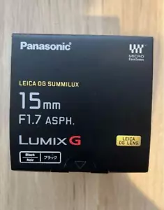 Panasonic LUMIX H-X015-K LEICA DG SUMMILUX 15mm/F1.7 ASPH. Negro Serie G - Imagen 1 de 4