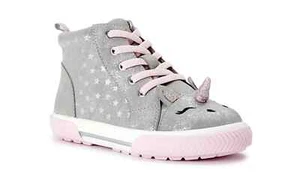 Wonder Nation Toddler Girl Unicorn High Top Sneaker, Size 10 Pink Unicorn Graph - Picture 1 of 1