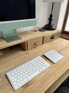 GENUINE APPLE MAGIC WIRELESS KEYBOARD PLUS GENUINE APPLE MAGIC WIRELESS TRACKPAD - Picture 1 of 8
