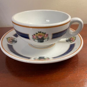 Shenango China Mayflower Hotel Pattern Vintage Cup & Saucer Set MINT - Picture 1 of 8