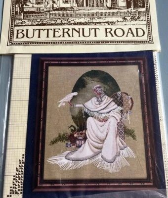 Butternut Road Spirit Dancer Cross Stitch Pattern Native American Woman Bird NEW - Image 1 of 4