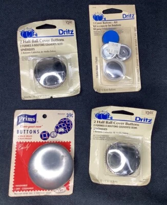 Prims & Dritz Craft Cover Buttons Kits New In Package 1 1/8” -1 7/8” & 3” - Image 1 of 2
