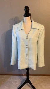 Lily & Taylor Suit Jacket. Mintgreen/white/teal. Size 20. USA - Picture 1 of 13