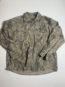 VINTAGE Rattlers Brand Button Shirt Camo Heavy Chamois Flannel 
