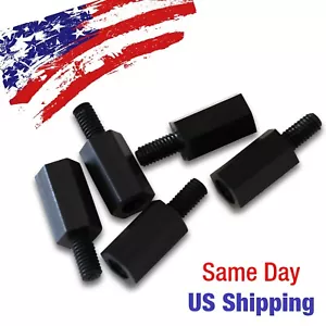 Black Nylon M3 Hex Standoff Spacer 10+6mm Hex Pillar US SHIP TODAY! 10PCS - Picture 1 of 4
