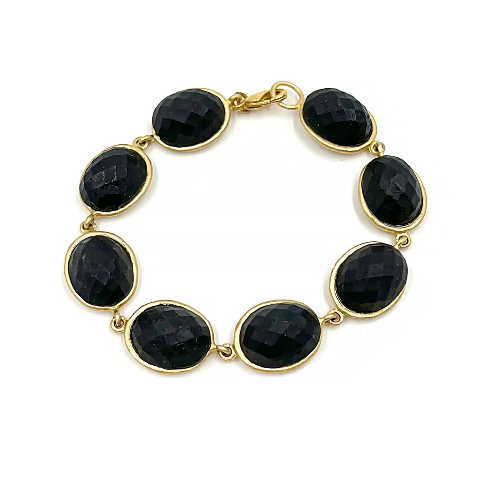 MICHAEL VINCENT MICHAUD BLACK FACETED GLASS BRACELET 2009 F - Image 1 of 1