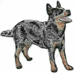 3 1/8" x 3 1/4" Black Australian Cattle Aussie Dog Breed Embroidery Patch - Picture 1 of 1