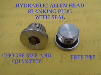 Hydraulic Allen Head Blanking Plug With Seal M10 M12 M14 M16 M18 M20 M22 Freep&p • 3.89£