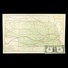 Vintage NEBRASKA Auto Trails Map Highway RARE 1920 LARGE Omaha Lincoln