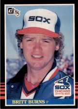 1985 Donruss Britt Burns Baseball Cards #257