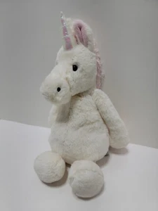 Jellycat London Unicorn Stuffed Animal Plush Cream Pink 12” - Picture 1 of 4