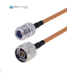 N Male to N Female Cable Assembly Low Loss Coaxial RG142 Low Loss Military Spec - Picture 1 of 4