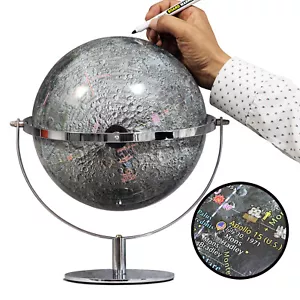 Globo lunar clásico Mapsoft, globo lunar, 24 cm/9,5" MC-24, globo lunar, mapa lunar - Imagen 1 de 11
