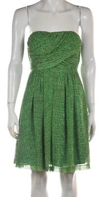 Broadway & Broome Womens Dress Size 4 Green Fit & Flare Strapless Knee Length - Image 1 of 4