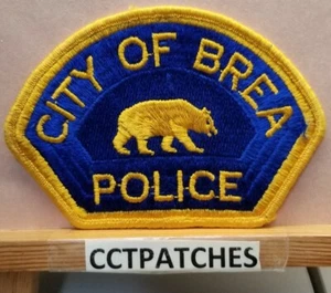 VINTAGE CITY OF BREA, CALIFORNIA POLICE BEAR FACING RIGHT SHOULDER PATCH CA - Picture 1 of 2