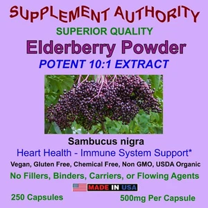 Holunder Extrakt Pulver Kapseln POTENT 10:1 - NEU & FRISCH! - ZWEITAGESVERKAUF! ~ - Bild 1 von 1