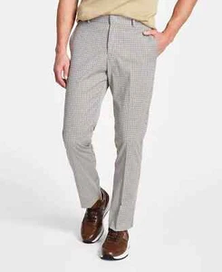 Tommy Hilfiger Men's Modern Fit Dress Pants 33Wx32L TH Flex Tan Gray D100586 - Picture 1 of 4