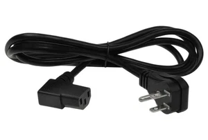 Cable SF NEMA 5-15P a C13 cable de alimentación estándar ángulo recto, 12 pies - 18 AWG - Imagen 1 de 6