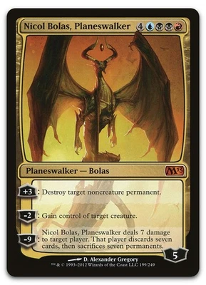 Nicol Bolas, Planeswalker #199 (LP) Magic 2013 M13 Magic MTG - Image 1 of 2