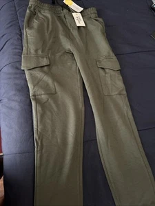 Rumi Ryder Girls Army Green Fleece Pants Size 12 - Picture 1 of 8
