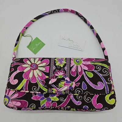 NUEVO Vera Bradley Nudo Solo un Bolso sin Mano en Púrpura Punzón Cartera Bolso Floral Retirado Foto 1 de 4