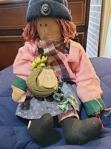 Carole Taylor Handarbeit Stoffpuppe "Bag Lady" Stoffpuppe - Bild 1 von 14