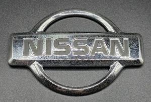 1993-1998 Nissan Quest Altima Rear Trunk Liftgate Plastic Logo Silver OEM 3" - Picture 1 of 5