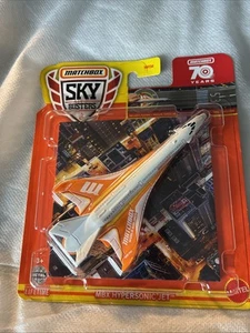 Matchbox Sky Busters Hypersonic Jet Orange & White w/Playmat, 13/32 70th Anni - Picture 1 of 1