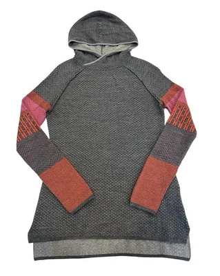 Suéter con Capucha Krimson Klover Talla S Gris y Rosa Mezcla Merino Tejido Foto 1 de 4