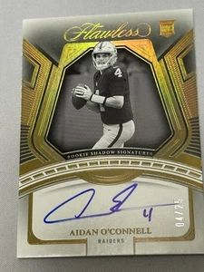 2023 Panini Flawless Shadow Signatures Aidan O’Connell RC Auto 4/25 Ebay 1/1 - Picture 1 of 8
