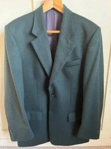 Berkertex: Men's Vintage Dark Forest Green 38 Blazer. Wool/Polyester. Excellent - Picture 1 of 21