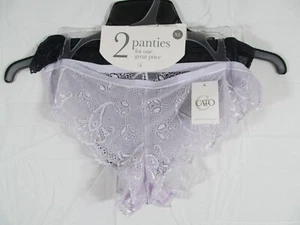 NWT CATO SEE THOUGH SEXY LACE 2 PACK PANTIES SIZE XL Lavender, Violet Blue - Picture 1 of 6