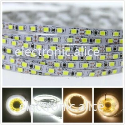DC12V SMD 2835 flexible Tape White 120LEDs/M Strip led strip 5mm pcb  1m-5m - Image 1 of 4