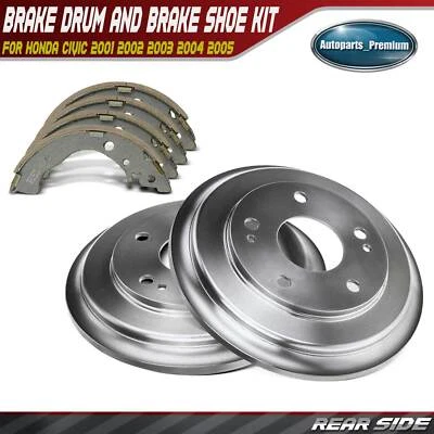 Tambores de freno traseros + zapatas de freno para Honda Civic 2006 2007-2015 L4 1,8 L Foto 1 de 4