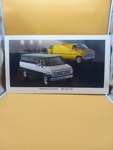 Original Chevy Dealer Showroom Cardboard Poster 1982 Beauville Sport Van/Chevy - Picture 1 of 7