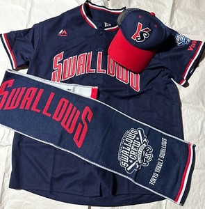NPB Tokyo Yakult Swallows Official Crew Cap Uniform Imabari Towel Set From JAPAN