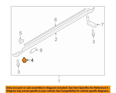 Оригинальная наружная молдинговая гайка-втулка для HYUNDAI 99-14 Sonata 8775837000 - Изображение 1 из 2