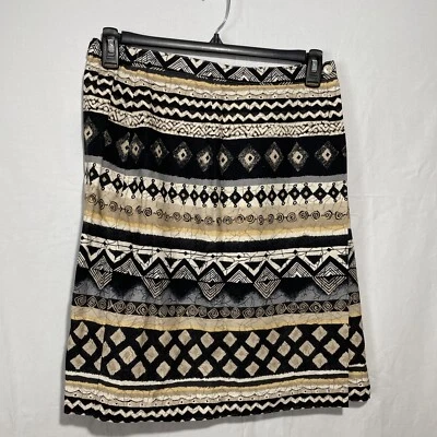 Falda Worthington Imitación Envoltura Completamente Forrada Estampado Negro Tostado Talla 14P Foto 1 de 4