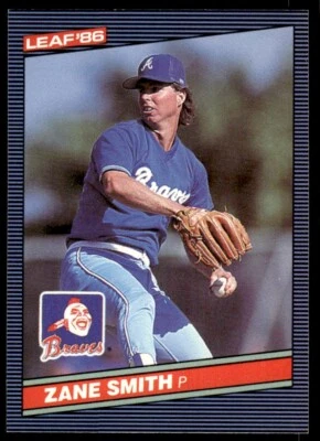1986 Leaf Baseball Card Zane Smith Atlanta Braves #222 - Image 1 of 2